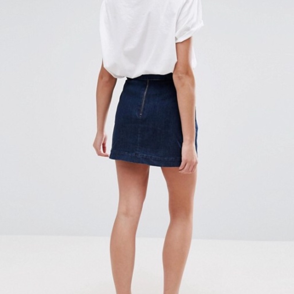 Native Youth Tie Waist Denim Mini Skirt - Picture 3 of 3